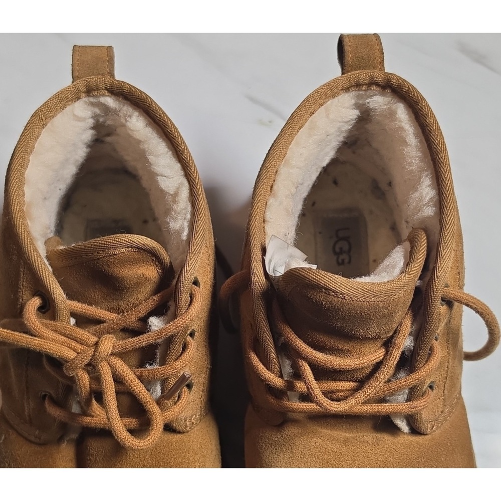 UGG Neumel Women's Brown Suede Shearling Lined Chukka Boots US 7 EU 40‎